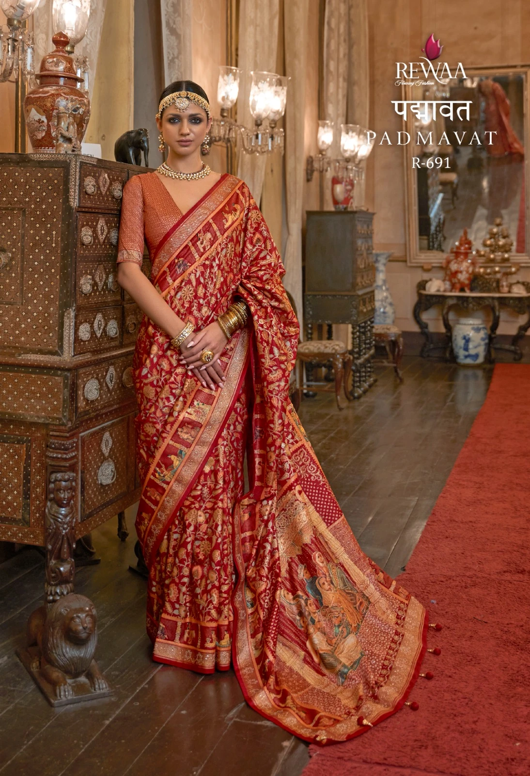 Rewaa Padmavat Patola Silk Wholesale Fancy Sarees Catalog — Wholesale Sarees, MPA wholesale from Surat — view 8